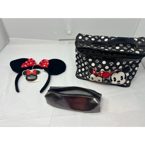 Disney Minnie Mouse Ears Headband & Cosmetic Bag Lot – Official Disney - Picture 11 of 13